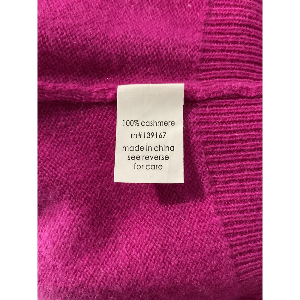 27 Miles Malibu Cashmere Fuchsia Lita Sweater Size S NWT - Picture 5 of 6